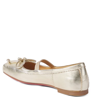 Baballet metallic leather ballet flats | Christian Louboutin Kids