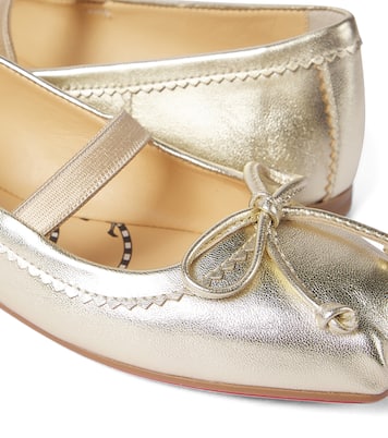 Baballet metallic leather ballet flats | Christian Louboutin Kids