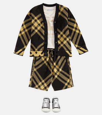 Burberry Check cotton mesh shorts | Burberry Kids