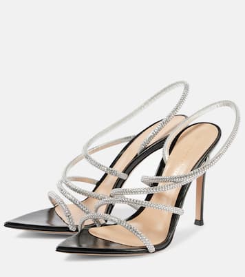 Verzierte Sandalen Crystal Ettie aus Leder | Gianvito Rossi