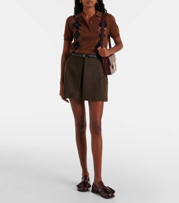 Wool flannel miniskirt | Ami Paris