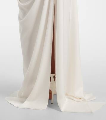 Bridal draped crêpe bustier gown | Alex Perry