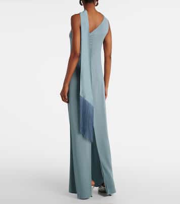 Caroline one-shoulder crêpe cady gown | Taller Marmo