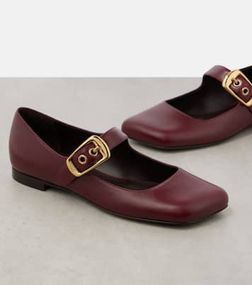 Mary-Jane-Ballerinas Polly aus Leder | Chloé