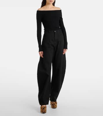 Pumps con zeppa Criss Cross in cavallino | Alaïa