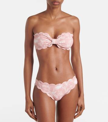 Culotte de bikini Antibes à fleurs | Marysia