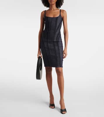 Bustier-Kleid aus Denim | Mugler