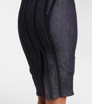 Bustier-Kleid aus Denim | Mugler