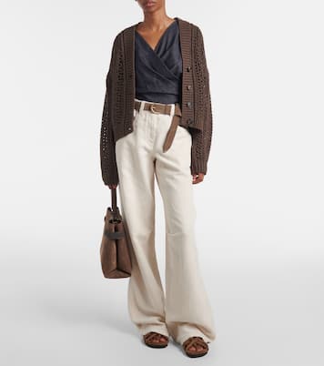 Sandalen aus Veloursleder | Brunello Cucinelli