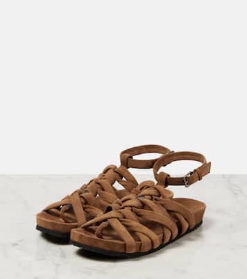 Sandalen aus Veloursleder | Brunello Cucinelli