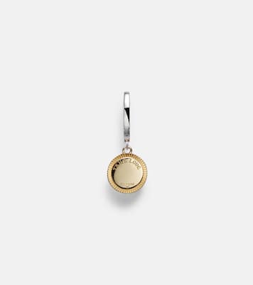 Boucle d'oreille unique True Love Mini en or jaune et blanc 18 ct et diamants | FoundRae