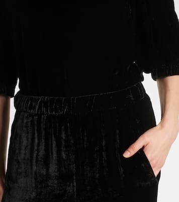 Gerade Hose Sorine aus Samt | Velvet