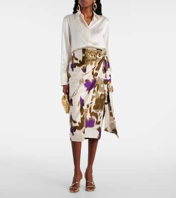 Bedruckter Wickelrock Dritto aus Seide | Max Mara