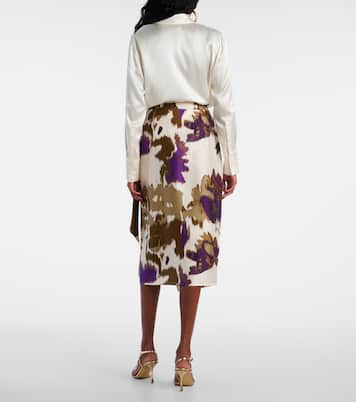 Bedruckter Wickelrock Dritto aus Seide | Max Mara