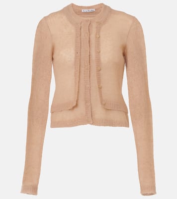 Layered mohair and wool-blend cardigan | Acne Studios