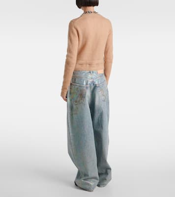 Layered mohair and wool-blend cardigan | Acne Studios