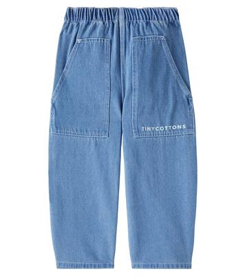 Logo straight jeans | Tinycottons