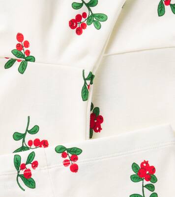 Lingonberries cotton jersey flared pants | Mini Rodini