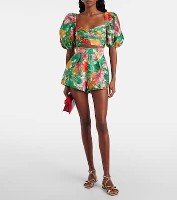 Amelia printed high-rise shorts | Alémais