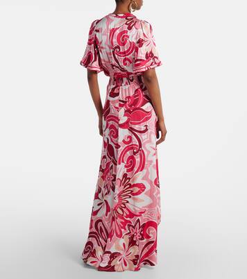 Robe longue Mabelle en satin | Poupette St Barth