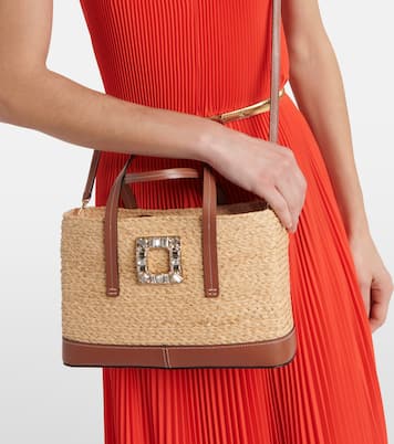 Cabas Viv Skate Small en raphia | Roger Vivier
