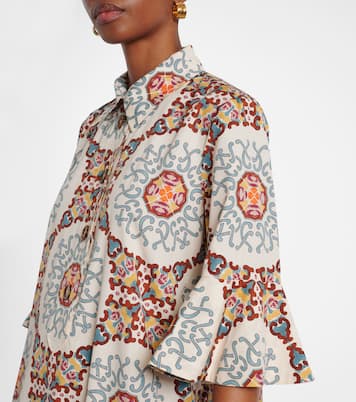 Artemis printed cotton poplin shirt dress | La DoubleJ