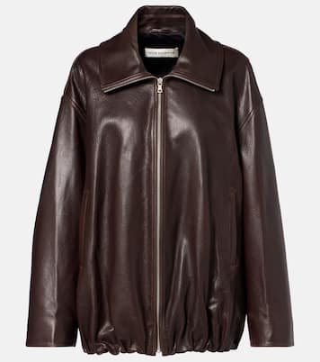 Elisse leather bomber jacket | Nour Hammour