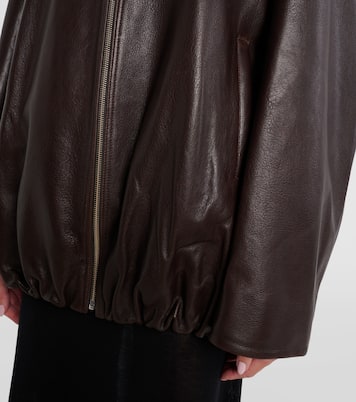 Elisse leather bomber jacket | Nour Hammour