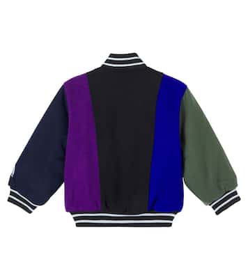 Hani striped wool-blend varsity jacket | Molo