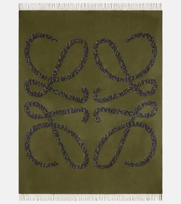 Anagram fringed wool and cashmere blanket | Loewe