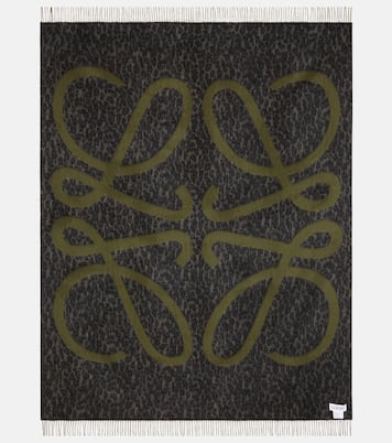 Anagram fringed wool and cashmere blanket | Loewe