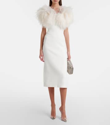 Robe de cocktail à plumes | David Koma