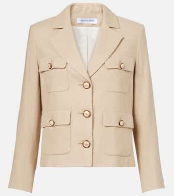 Schuyler linen-blend blazer | Veronica Beard
