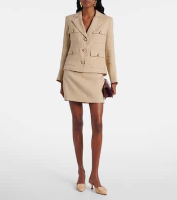 Schuyler linen-blend blazer | Veronica Beard
