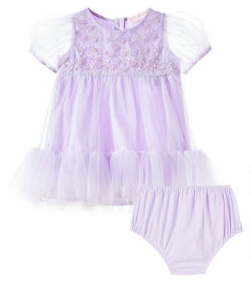 Baby Orchid Radiance set of dress and bloomers | Tutu Du Monde