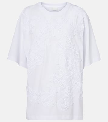 Embroidered oversized cotton T-shirt | Dries Van Noten