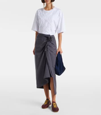 Embroidered oversized cotton T-shirt | Dries Van Noten