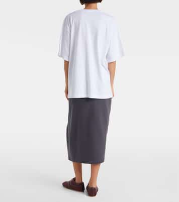 Embroidered oversized cotton T-shirt | Dries Van Noten
