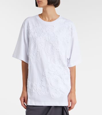 Embroidered oversized cotton T-shirt | Dries Van Noten