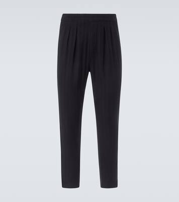 Pantalon droit rayé en coton et soie | Tom Ford