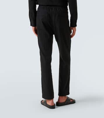 Pantalon droit rayé en coton et soie | Tom Ford