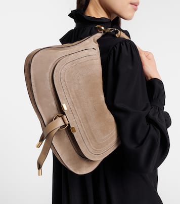 Schultertasche Marcie Small aus Veloursleder | Chloé