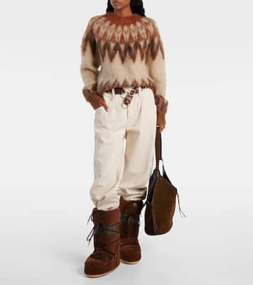 Icon fleece knee-high snow boots | Moon Boot