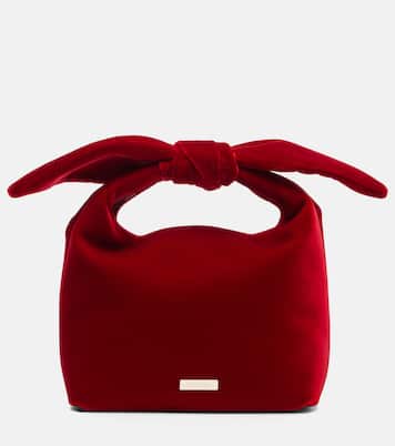 Bow Tie Small velvet tote bag | Aquazzura