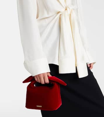 Bow Tie Small velvet tote bag | Aquazzura
