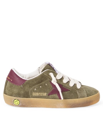 Super Star leather-trimmed suede sneakers | Golden Goose Kids