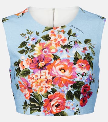 Top en coton mélangé à fleurs | Dolce&Gabbana
