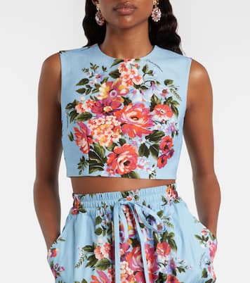 Top en coton mélangé à fleurs | Dolce&Gabbana