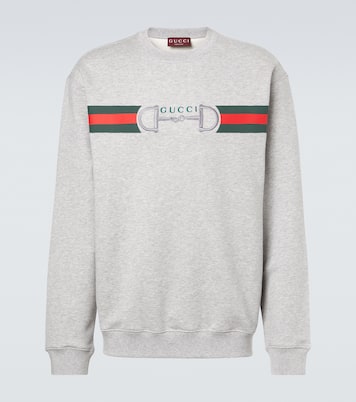 Sweat-shirt Web Stripe en coton | Gucci