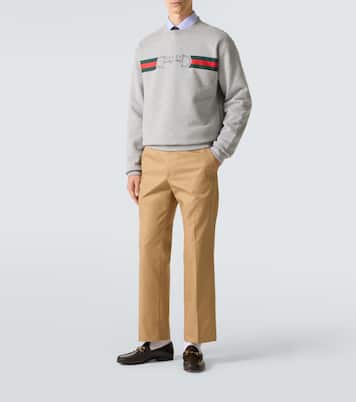 Sweat-shirt Web Stripe en coton | Gucci
